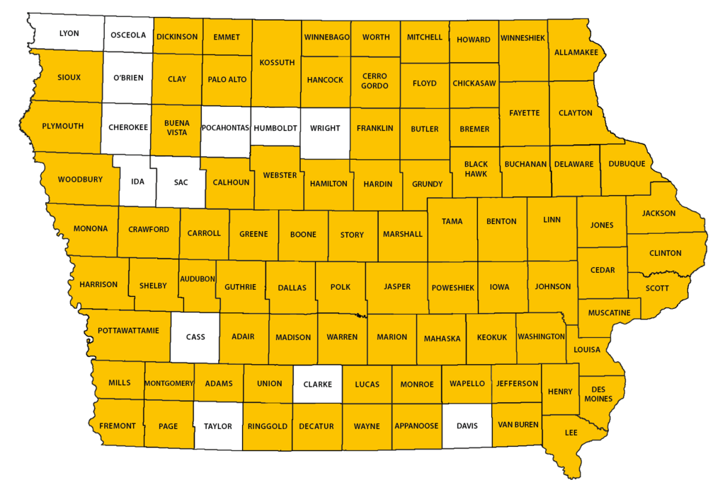 Arts Share County Map