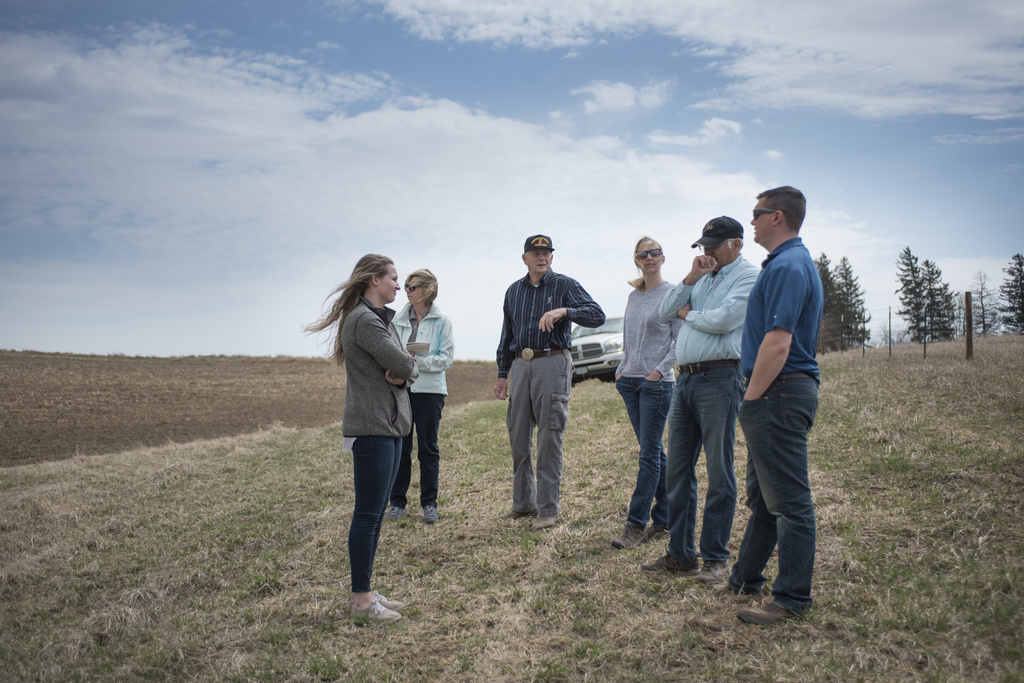 NEIARCD Field Visit in Turkey River with farmer and IFC