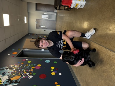 Jered Kerr with his dog Briar