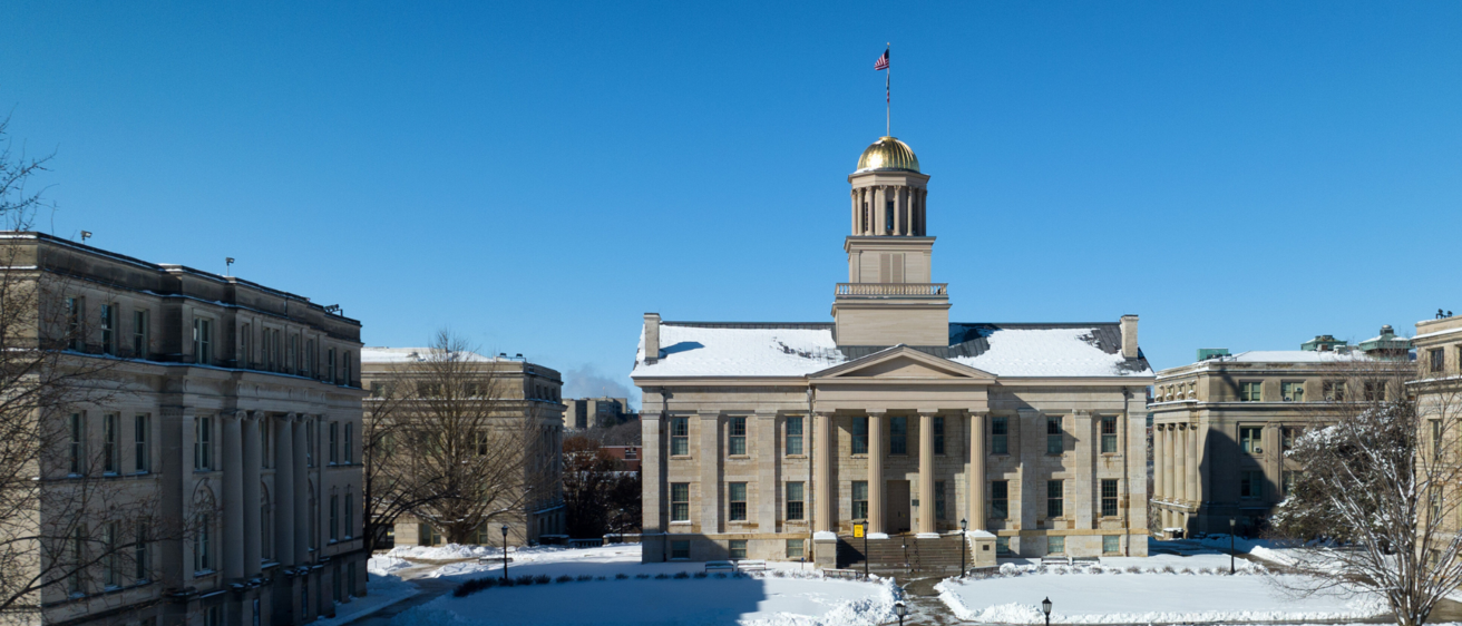 Winter campus scene