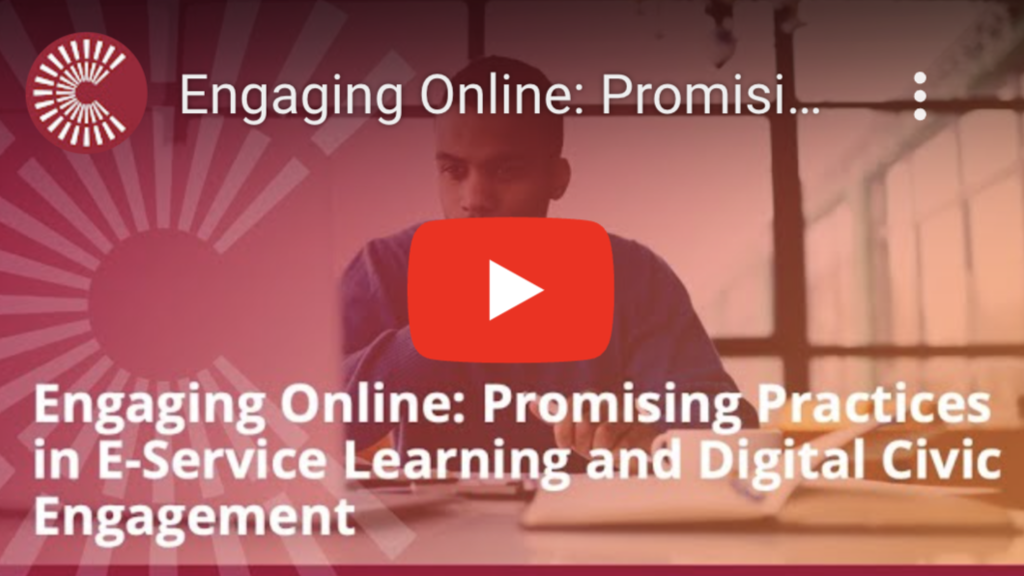 Engaging Online: Promising Practices in E-Service Learning