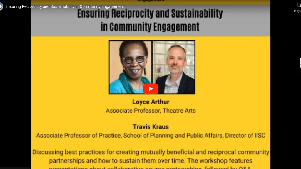 Ensuring Reciprocity and Sustainability in Community Engagement