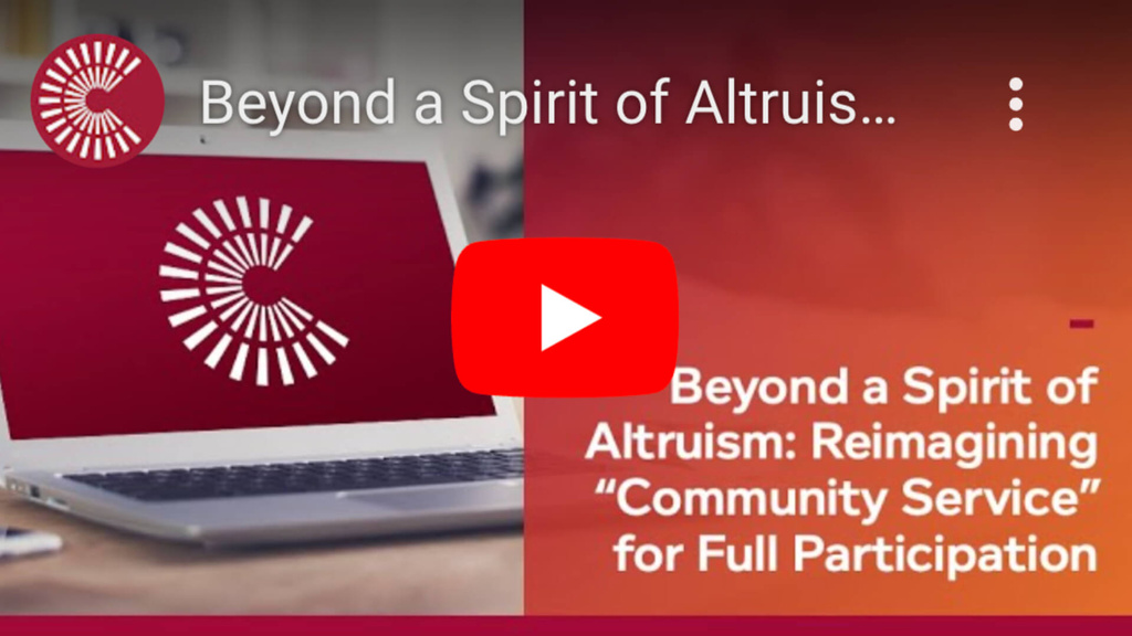 Beyond a Spirit of Altruism-Reimagining Community Service