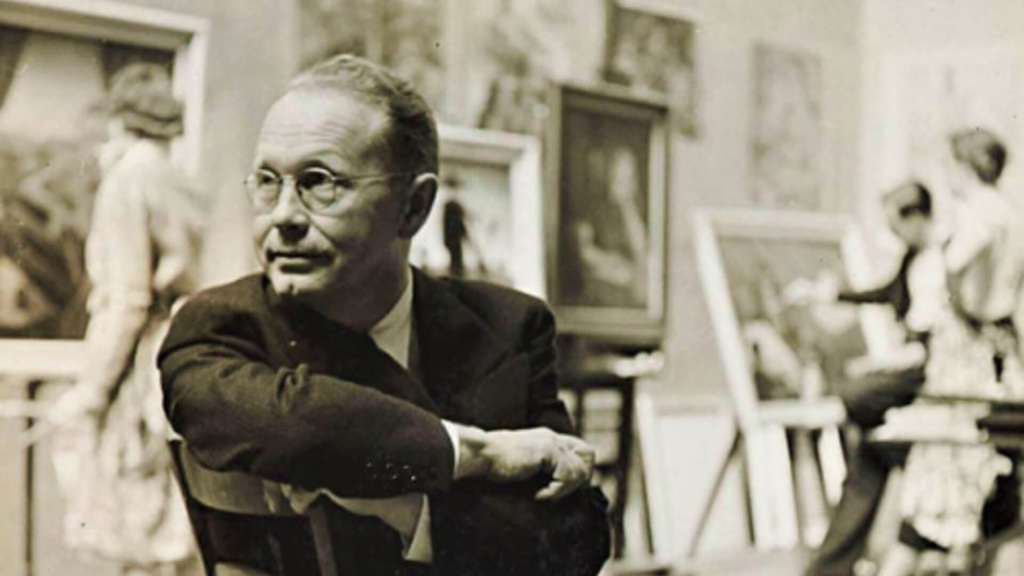 Grant Wood seated