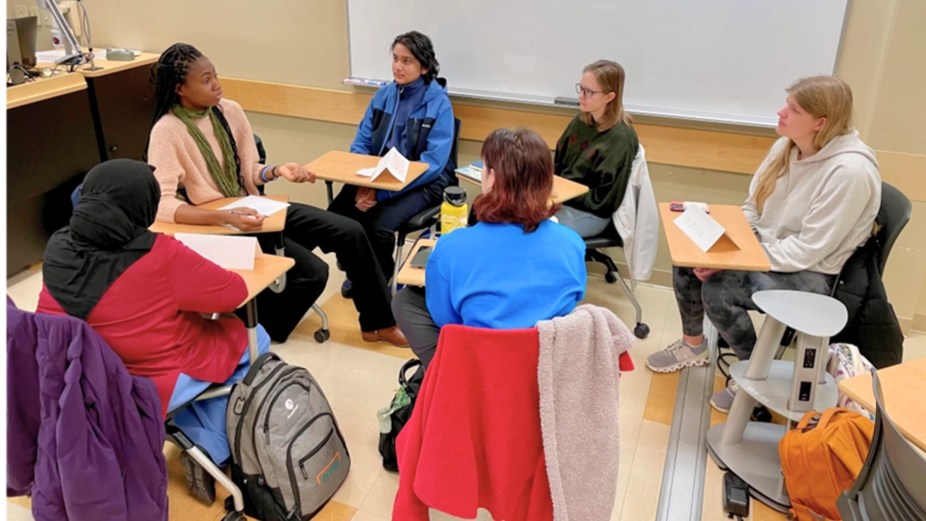 Students talking