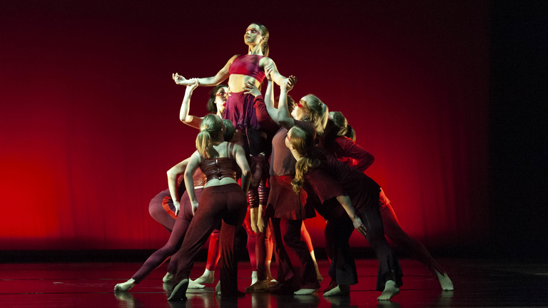 Dancers performing on Stage